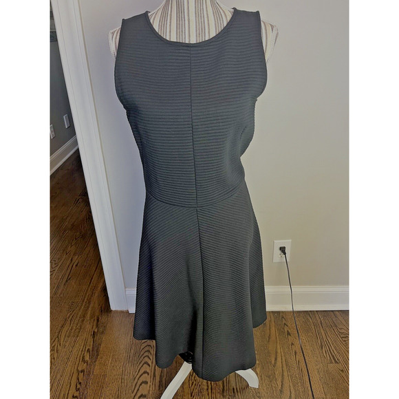 Boden SZ 8 Regular Fit & Flare ribbed Dress Black Classic neutral - Picture 1 of 8